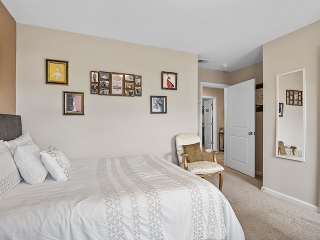 view of carpeted bedroom