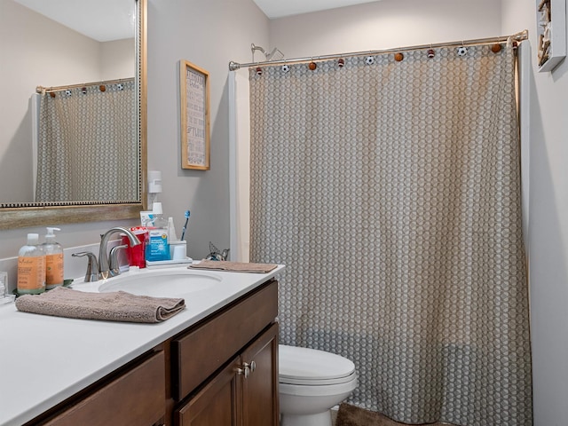 bathroom with toilet and vanity