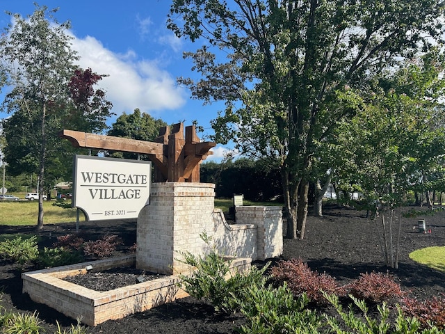 view of community sign