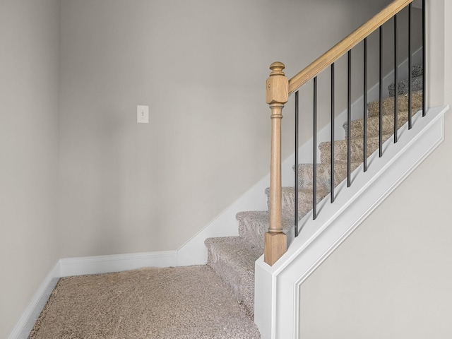 stairs with carpet floors