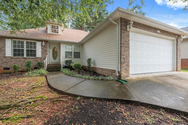 view of front facade with a garage