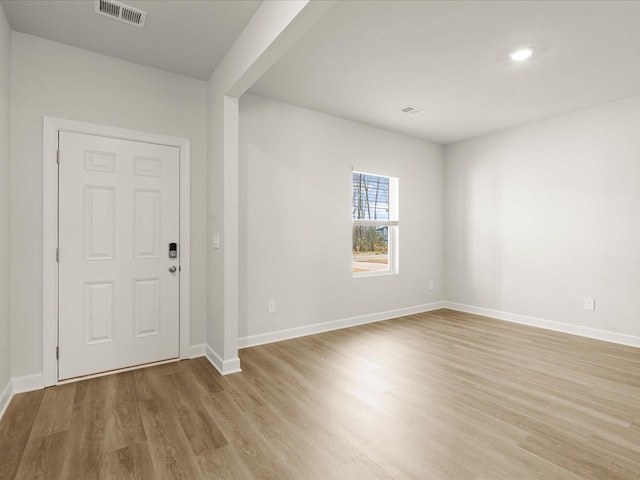 foyer featuring light hardwood / wood-style floors