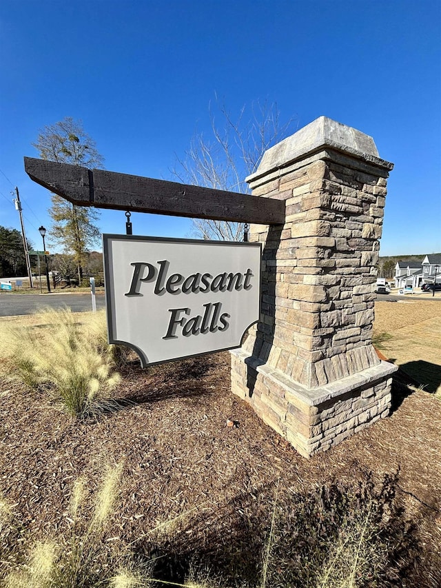 view of community sign