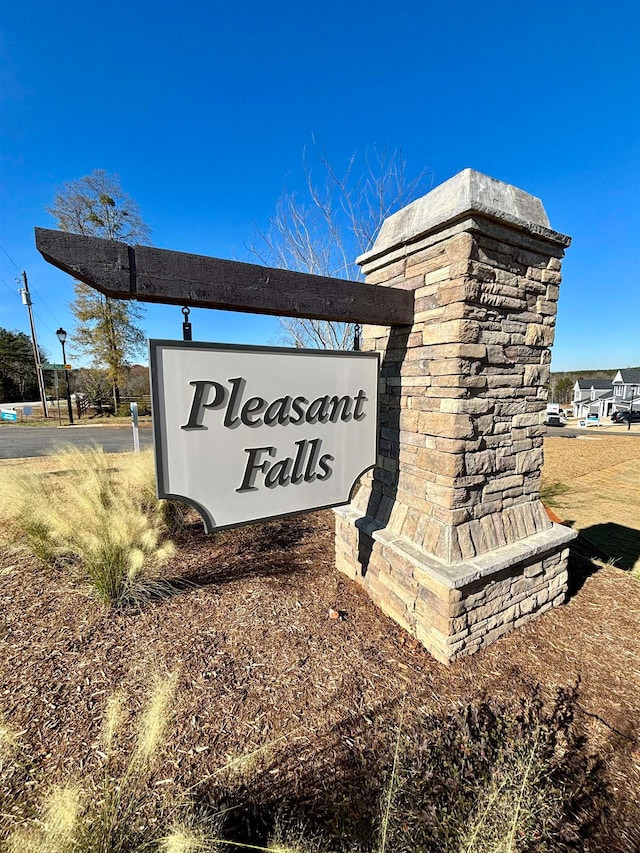 view of community sign