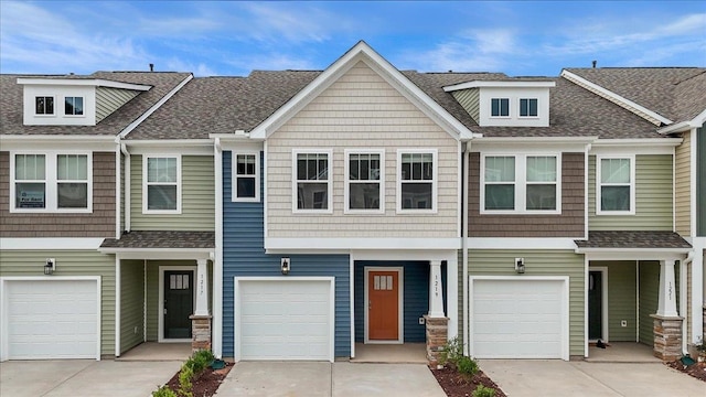 view of property featuring a garage