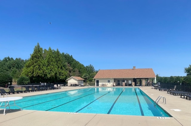 view of pool featuring a patio area