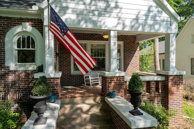 view of patio featuring covered porch