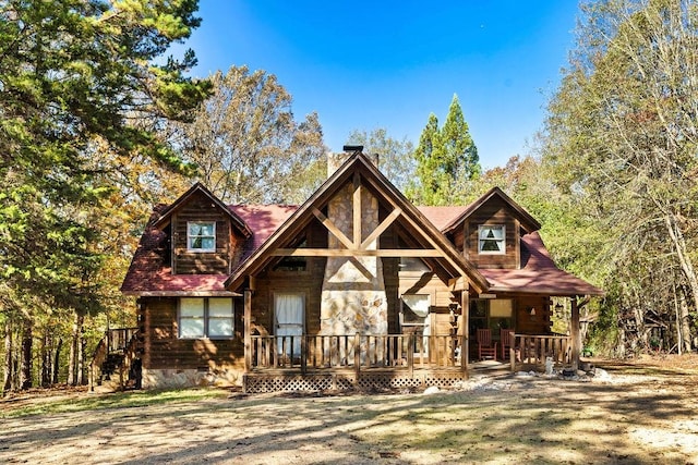 view of front of home with a porch