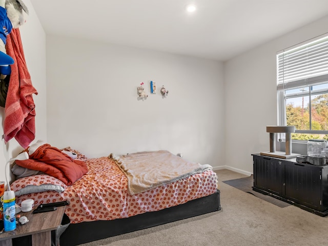 view of carpeted bedroom