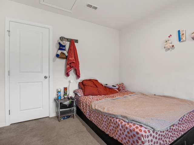 view of carpeted bedroom