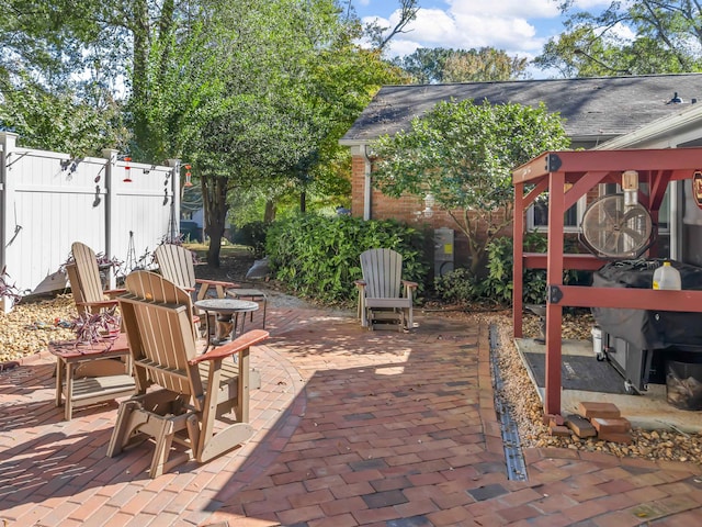 view of patio / terrace featuring grilling area