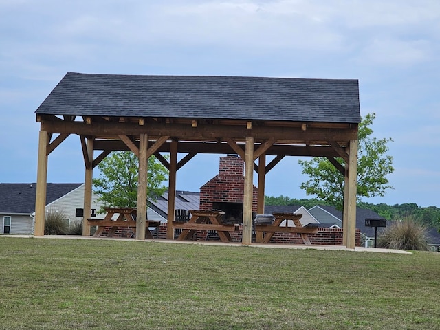 view of home's community featuring a yard and a gazebo