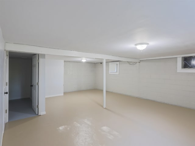 view of basement