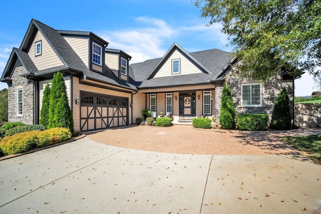 view of front of property featuring a porch