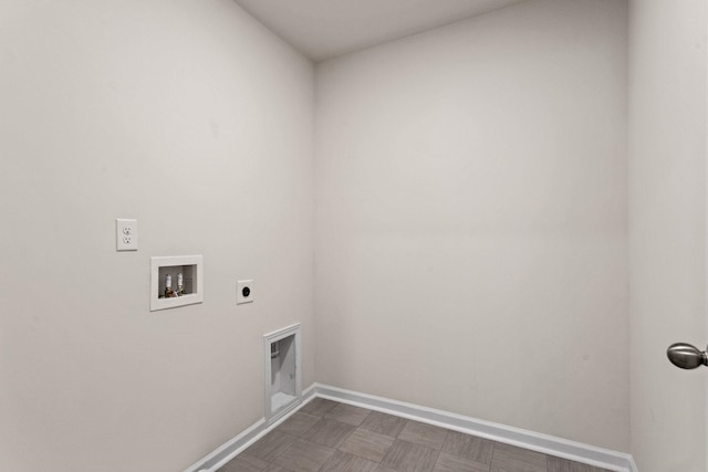 washroom featuring hookup for an electric dryer and hookup for a washing machine