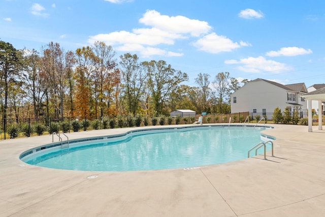 view of pool with a patio