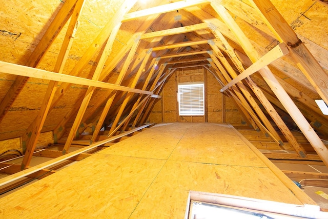 view of attic