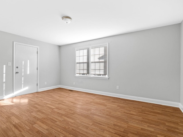 empty room featuring light hardwood / wood-style flooring