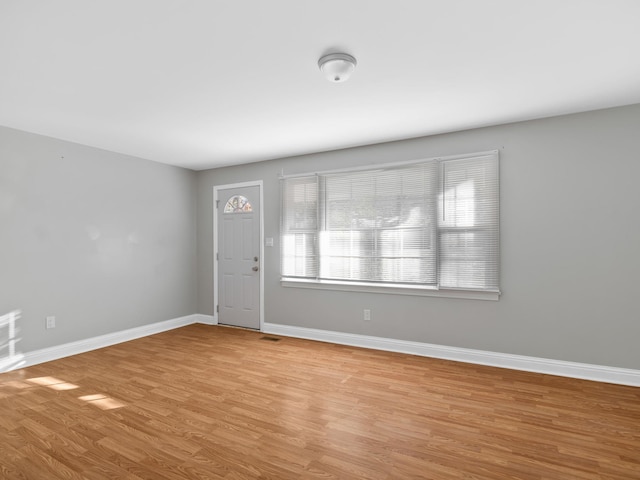 entrance foyer featuring light wood-type flooring