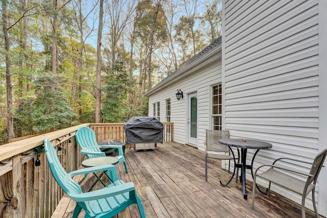 deck with grilling area