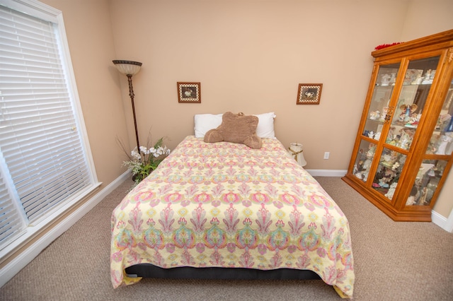 bedroom with carpet floors