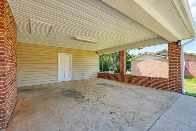 view of patio with a carport