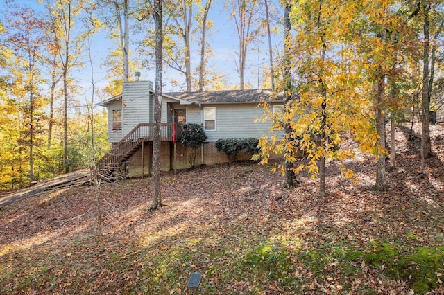 view of rear view of property