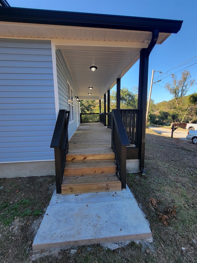 exterior space featuring covered porch