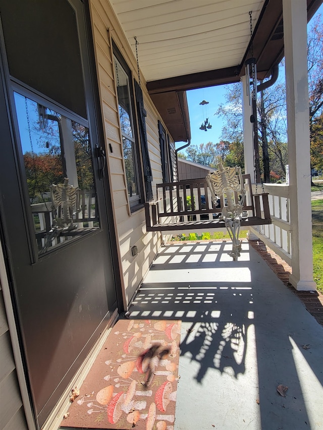 view of patio / terrace featuring covered porch