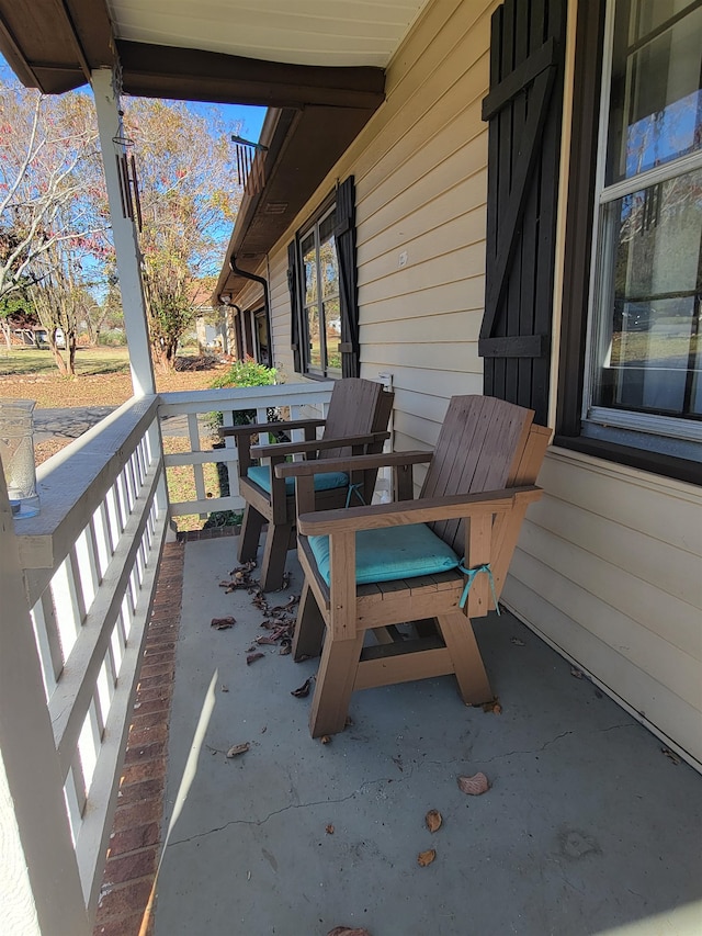 view of patio with a porch