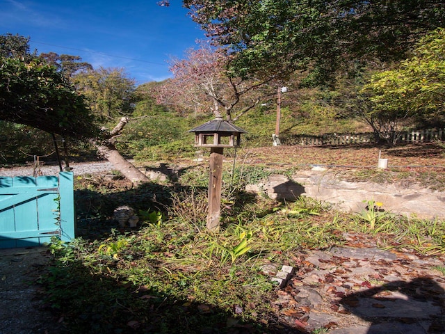 view of yard with a gazebo