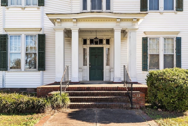 view of doorway to property