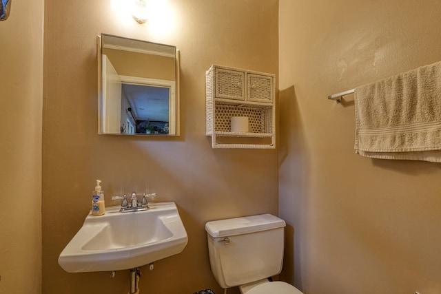 bathroom featuring toilet and a sink