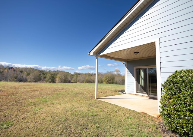 view of yard featuring a patio area