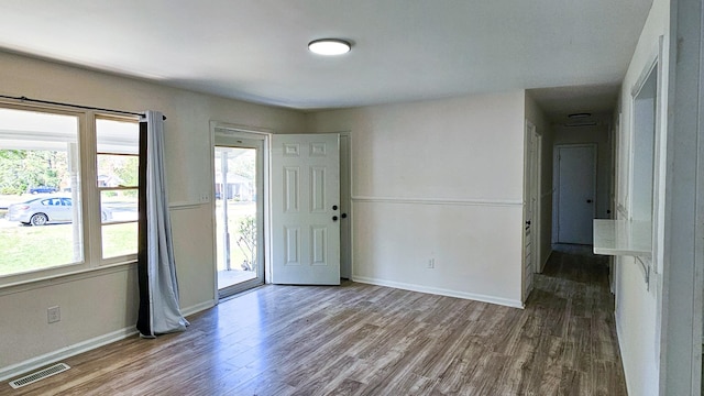 entrance foyer with hardwood / wood-style flooring