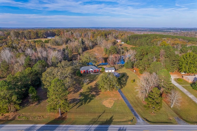 bird's eye view featuring a rural view