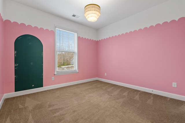 view of carpeted empty room