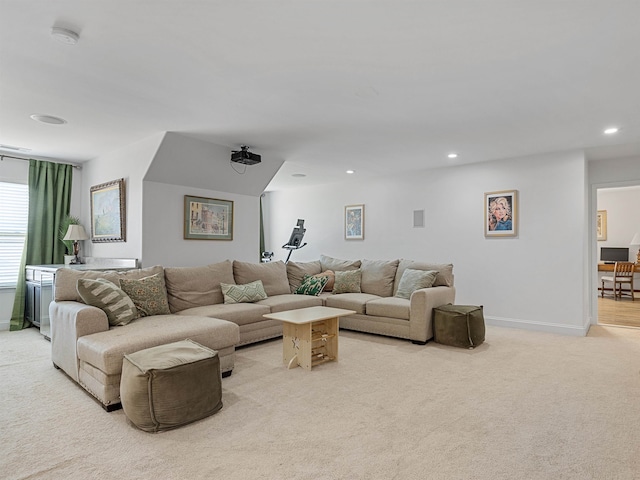 view of carpeted living room