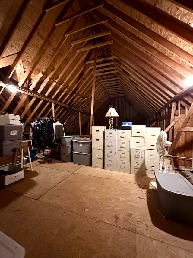 view of attic