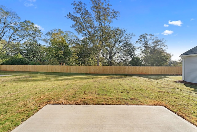 view of yard with a patio