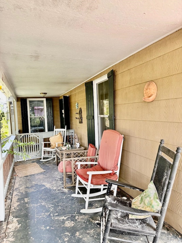 view of patio with a porch