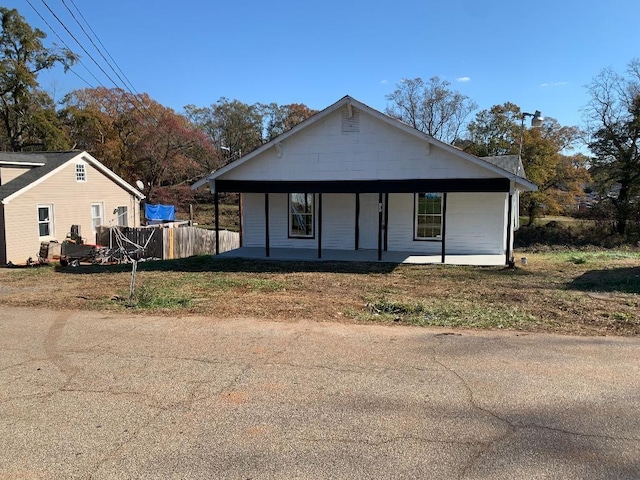 view of front of home with a porch