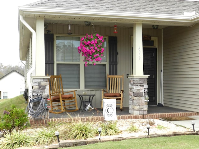 view of patio with covered porch