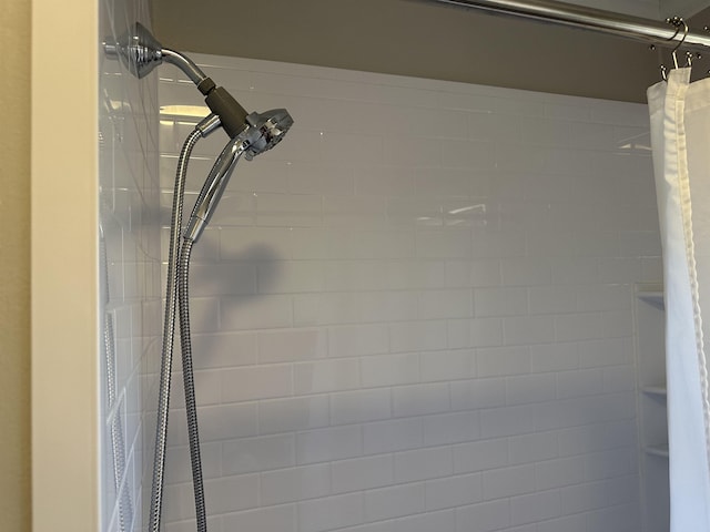 interior details featuring walk in shower