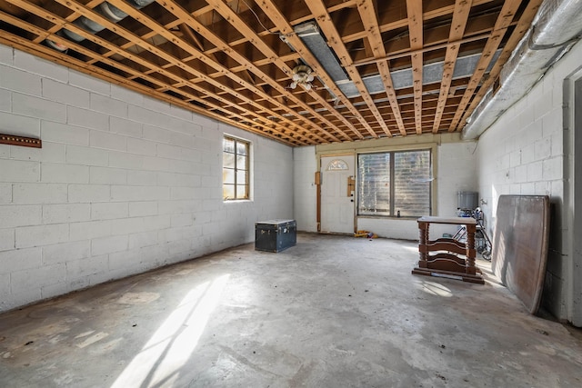 misc room featuring concrete floors