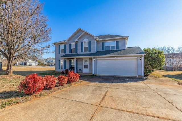 view of front property featuring a garage