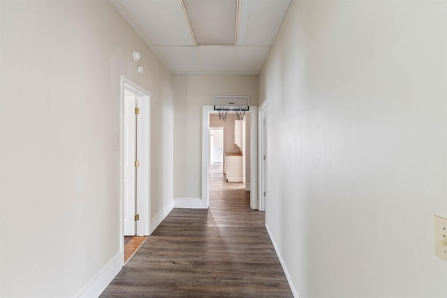 hall featuring dark hardwood / wood-style flooring