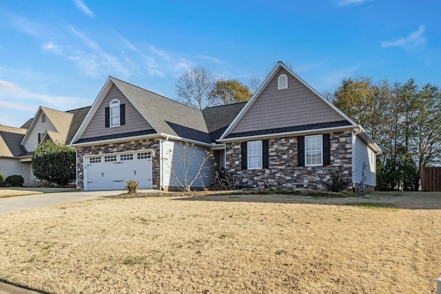 view of front facade with a garage