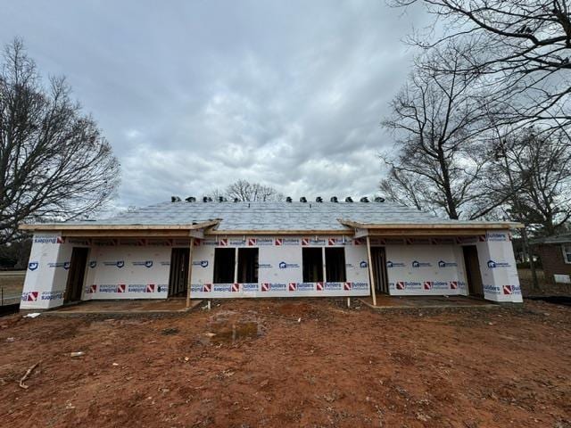 view of unfinished property