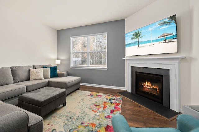 living room featuring hardwood / wood-style floors